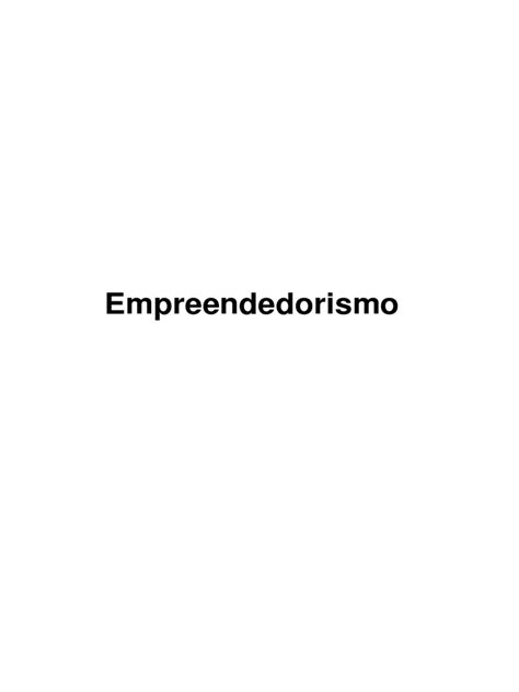 Empreendedorismo Pdf Empreendedorismo Aprendizado