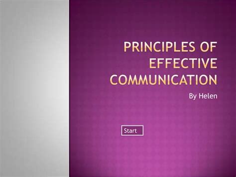 Principles Of Effective Communication Ppt