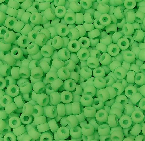 1000 Matte Lime Green 65x4mm Mini Pony Beads For School Etsy