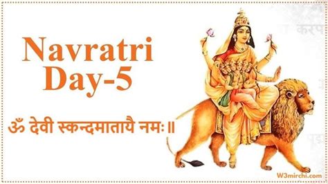 Happy Navratri 5th Day - Skandamata | Mantras, Navratri, Happy navratri