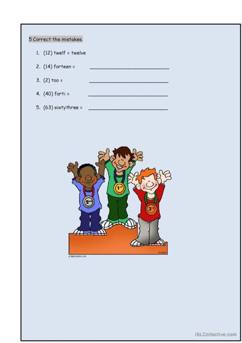 Numbers Warmer Filler Cooler English Esl Worksheets Pdf Doc