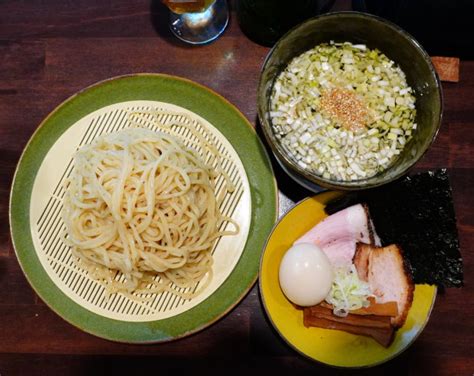 『味玉塩つけそば＋瓶ビール（中）』中華そば榮田のレビュー ラーメンデータベース