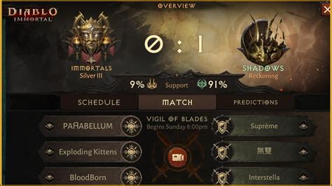 Diablo Immortal Vigil Of Blades Shadows VS Immortals YouTube