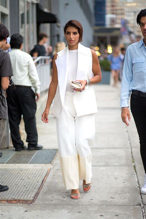 Sleeveless White Pant Suit Women White On White Outfit Ideas Formal