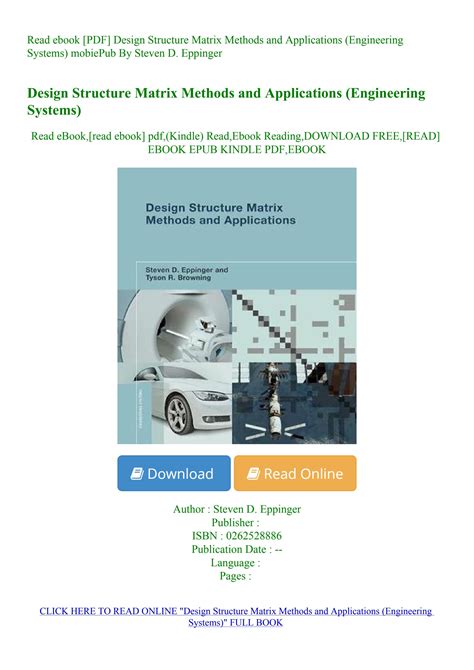 Read ebook [PDF] Design Structure Matrix Methods and Applications ...