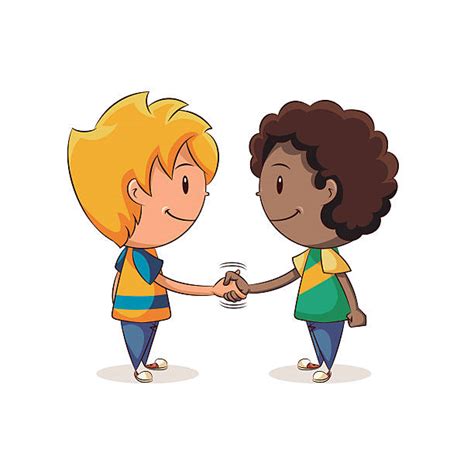 4,000+ Kids Shaking Hands Stock Illustrations, Royalty-Free Vector ...