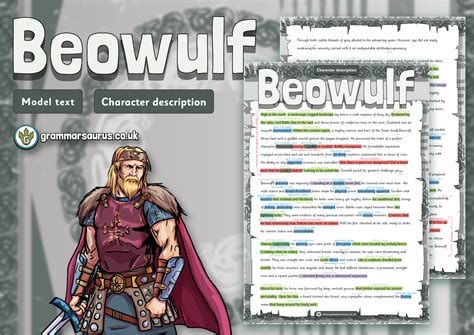 Year 6 Model Text Character Description Beowulf Grammarsaurus