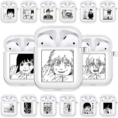 Cheap Horrible Anime Chainsaw Man Soft Tpu Case For Apple Airpods Pro 3 2 1 Power Denji Makima