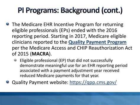 Ppt Promoting Interoperability Pi Programs Aka Ehr Incentive