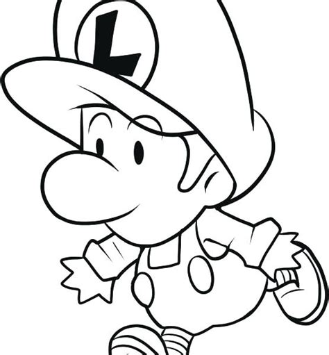 Baby Mario Coloring Pages At Free Printable