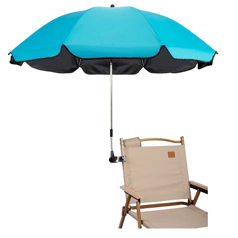 Chair Umbrella With Clamp Inches Upf Clip On Parasol For Patio