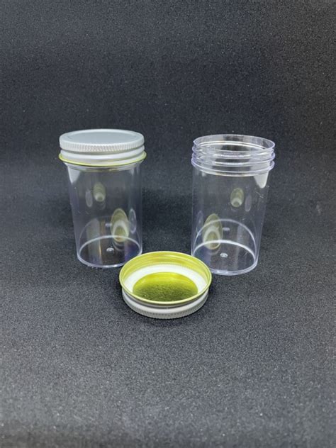 100ml Metal Cap Container PS No Label Sterile Lab Manchester