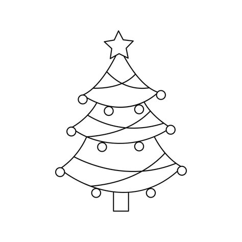 ilustración vectorial del árbol de navidad de dibujos animados sobre ...