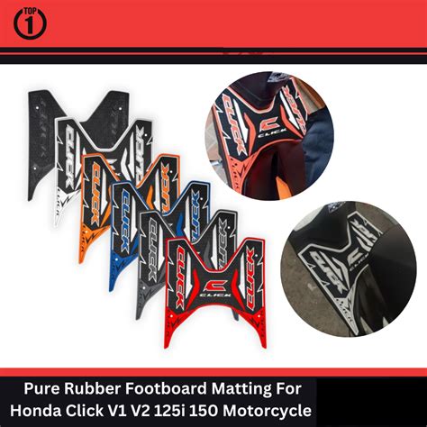 Top Ph Pure Rubber Footboard Matting For Honda Click V V I