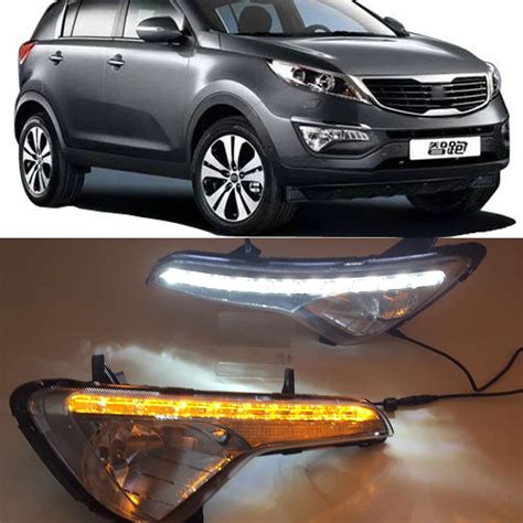 Car Flashing LED DRL Daytime Running Light For Kia Sportage 2010 2011