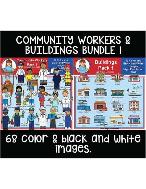 Community Building Clip Art