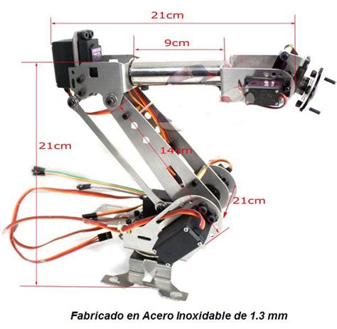 Brazo Robótico 6 DOF Totalmente Armado SKU 159R7 HUBOT