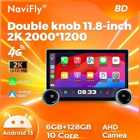 Navifly 11 8inch 2K QLED 10 Core Android 13 Car Radio Multimedia Player