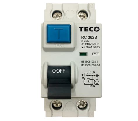 Cầu dao chống giật RCCB TECO RC 362S 2P 25A