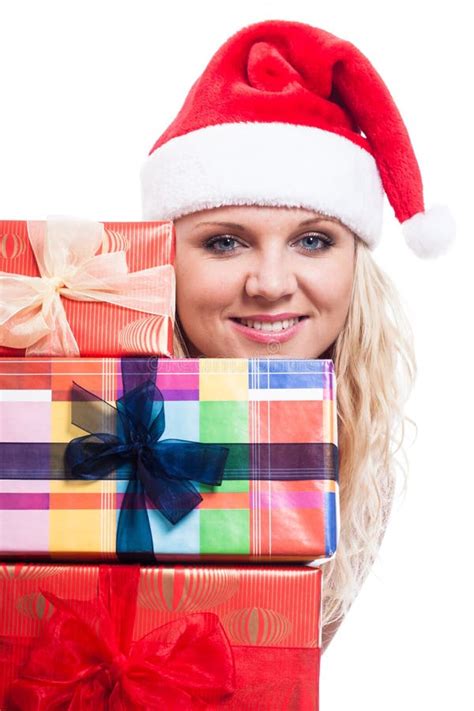 Happy Naked Woman With Gifts Stock Image Image Of Holiday Naked