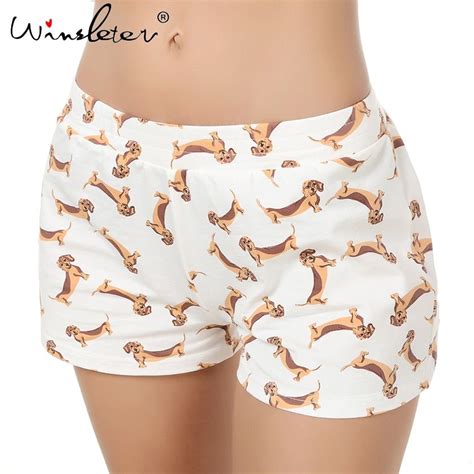 Multi Dogs Print Sleep Bottoms Collection Women Shorts Dachshund Corgi