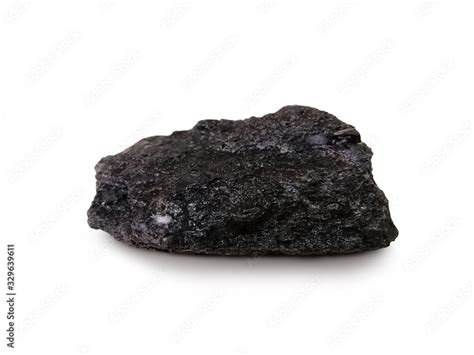 Lignite Coal On White Background Lignite Is A Soft Brown Combustible