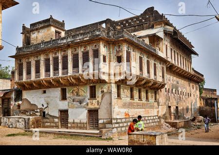 unknown Haveli, Nawalgarh, Shekhawati Region, Rajasthan, India Stock ...