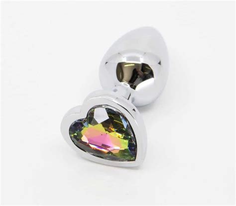 Metal Butt Plug with Heart Gem | Love In Leather