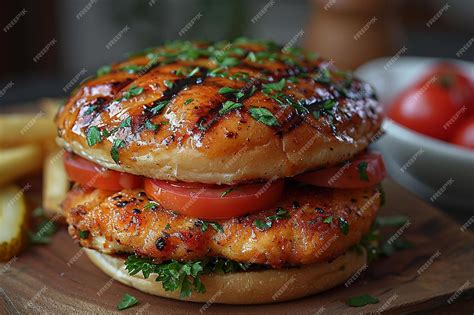 Premium Photo | Burger King Grilled Chicken Sandwich