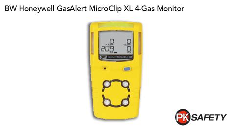 Confined Space 4 Gas Monitor BW GasAlert MicroClip XL YouTube