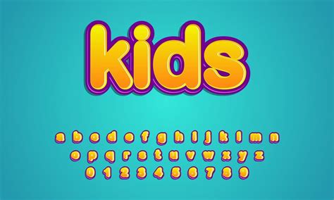 Kids Font Vector Art, Icons, and Graphics for Free Download