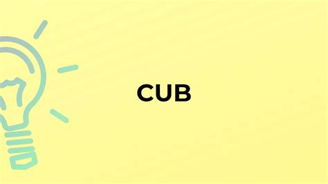 What Is The Meaning Of The Word Cub Youtube