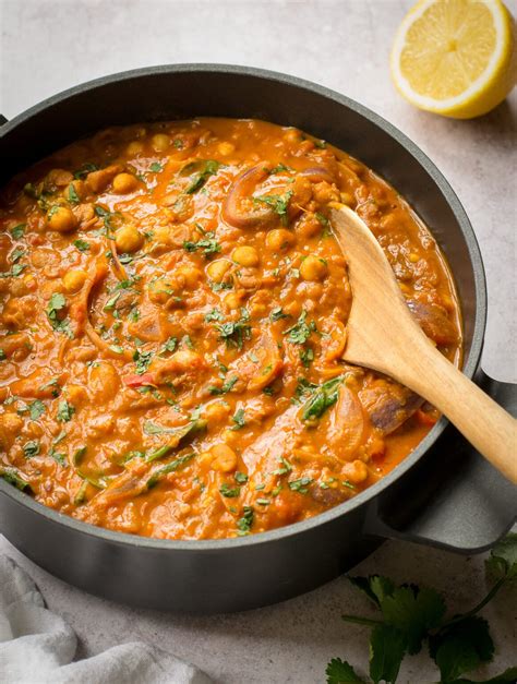 Creamy Chickpea And Lentil Curry The Veg Space