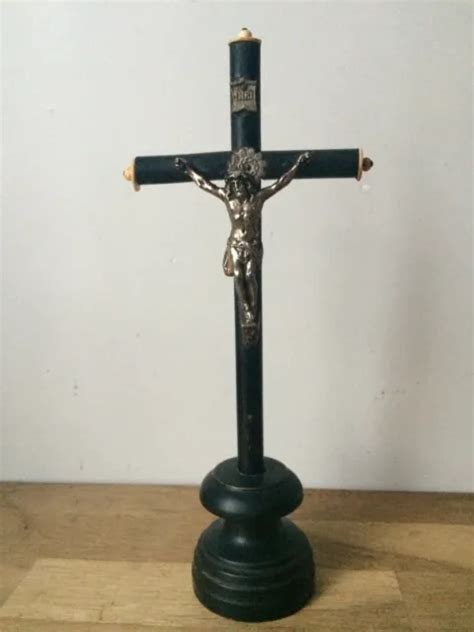 Ancien Crucifix Napol On Iii En Bois Noir Eur Picclick Fr