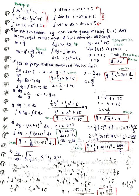 Solution Catatan Kalkulus Integral Studypool