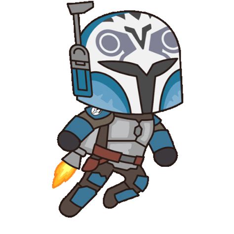 Flying Bo Katan Kryze Sticker Flying Bo Katan Kryze The Mandalorian