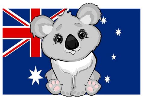 Koala Con Bandera Australiana Stock Photos Royalty Free Koala Con