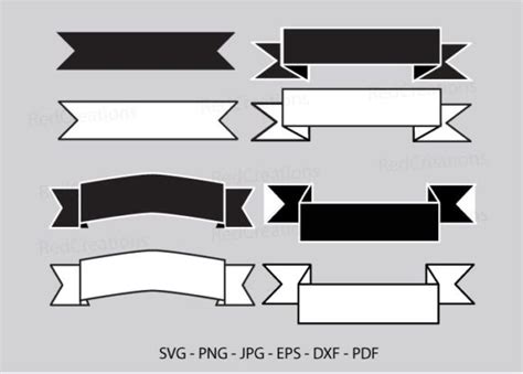 Ribbon Svg Banner Svg Decorative Svg Ribbon Clipart Ribbon Files for ...