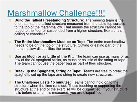 PPT - Marshmallow Challenge!!!! PowerPoint Presentation - ID:2670169