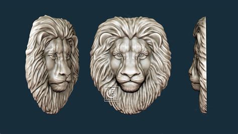 Lion Head 3D STL File For CNC 3D Model CGTrader