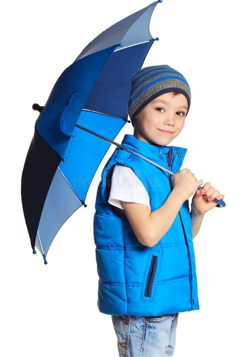boy  umbrella stock image image  holding child
