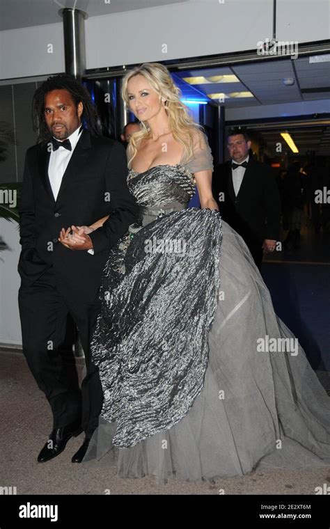 Christian Karembeu and wife Adriana Karembeu during the 63rd Cannes Film Festival in Cannes ...