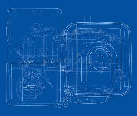 engine sketch vector stock vector illustration  outline