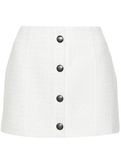 Alessandra Rich Tweed A Line Miniskirt Farfetch