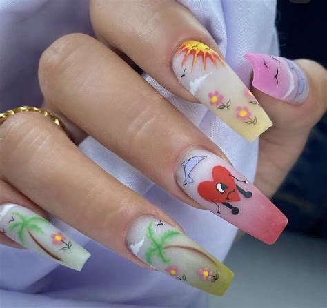 Bad bunny nails inspo Tutorial de uñas de gel Tutorial de uñas