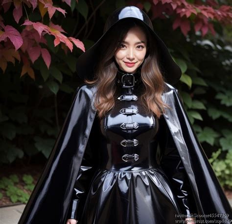 Langerie Dress Cloak Cape Satin Leather Pvc Latex Dress ラテックスドレス マント