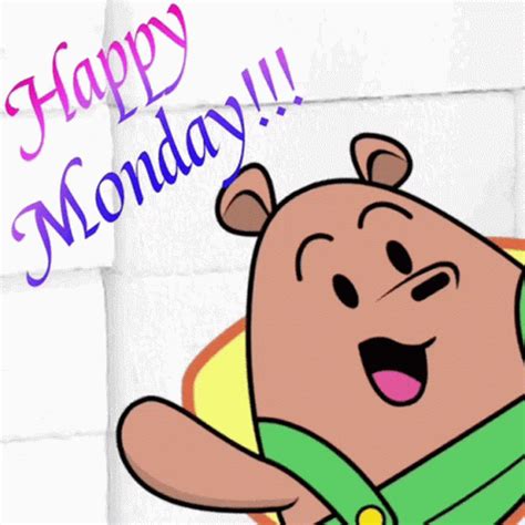 Cute Bear Happy Monday Gifdb