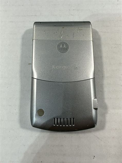 Motorola Razr Cingular Flip Phone V3 Silvergray Vintage