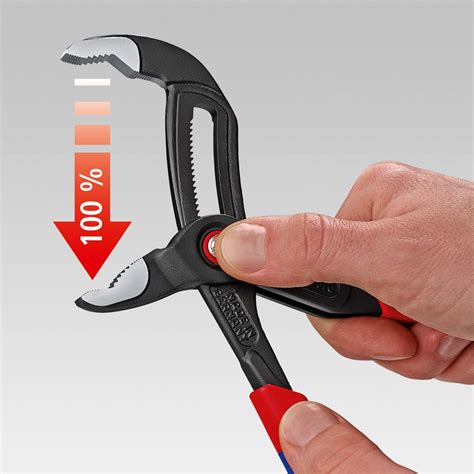 Knipex® 87 21 250 Cobra™ 10 V Jaws Dipped Handle Push Button Tongue And Groove Pliers