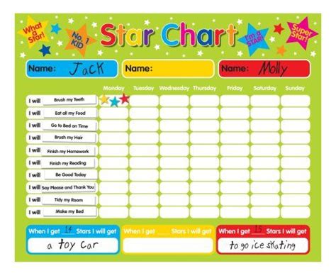 Star Charts For Behaviour Example Calendar Printable